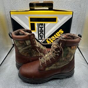 Lehigh Safety Shoes Mens 10 1/2W Safety Boots 8in Waterproof Oil Slip Resistant